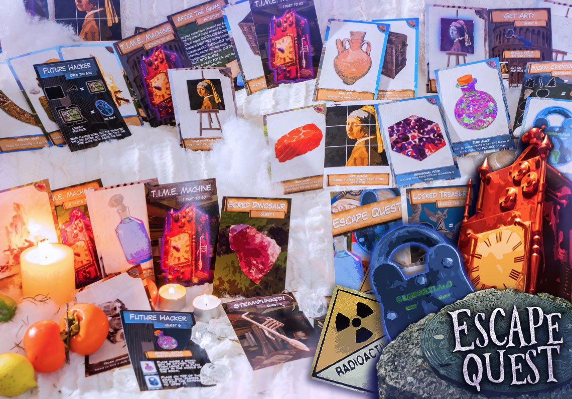 Time Travel Escape Quest printable escape room kit for kids, family game India