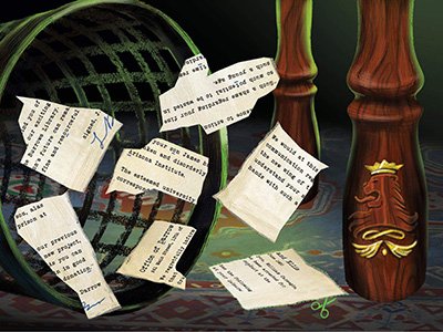 Envy hints shredded letter puzzle