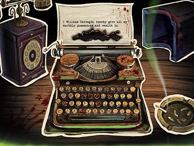 Envy hints typewriter blood puzzle