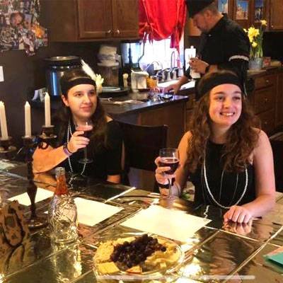 Players enjoying the Envy murder mystery party