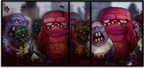Zombies block the balcony door