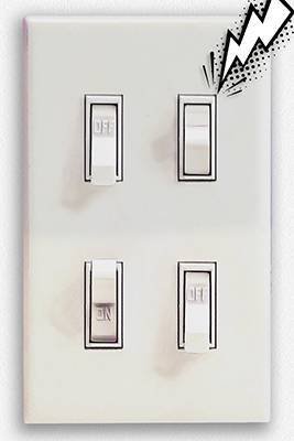 Escape Room Z light switch puzzle clue