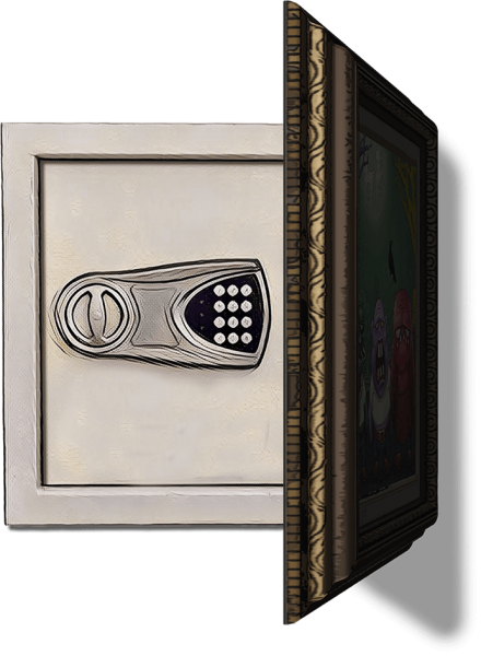 Locked safe with keypad