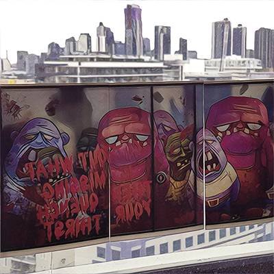 Zombie triptych cards for the external door