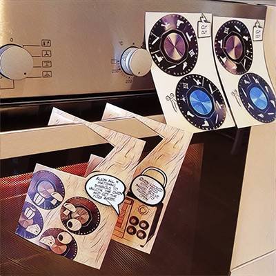 Locked oven puzzle setup
