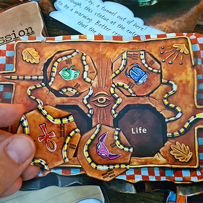 Lost Mummy escape room stone puzzle