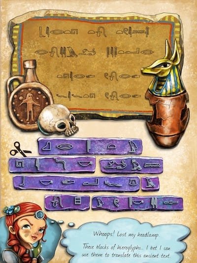 Lost Mummy hints translation stones puzzle