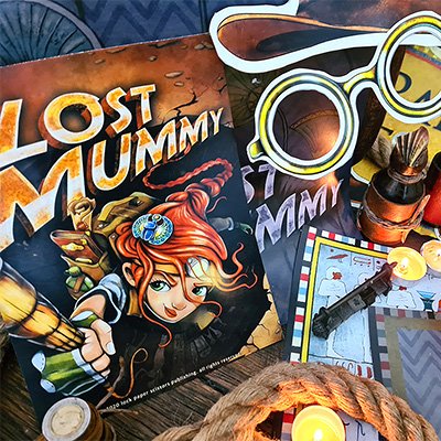 Lost Mummy props and posters sample