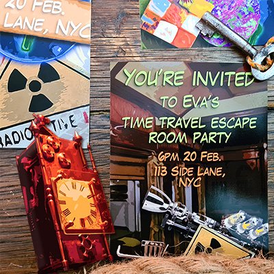 Escape Quest printable invitations