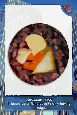 Round food item, first in order